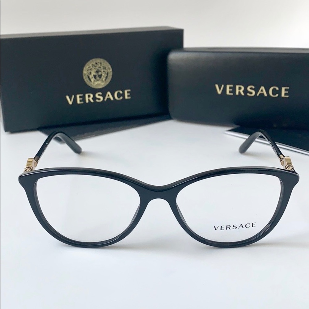 Versace Women Eyeglasses Cat Eye VE3175 GB1 Black - Picture 1 of 8